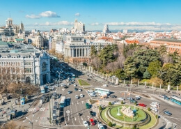 Overview of Madrid City Spain. Concept of Spanish Property Market after Brexit