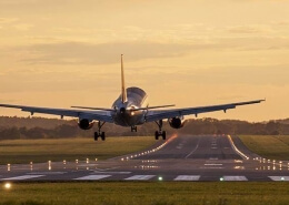 Plane on runway