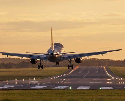 Plane on runway