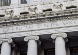Federal Reserve Facade, Washington DC, USA. Federal Reserve delivered a 1% emergency rate cut