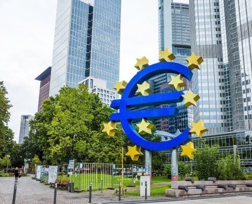 Euro Sign. European Central Bank (ECB)