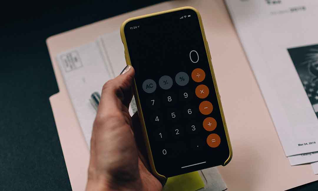 image of calculator for managing finances