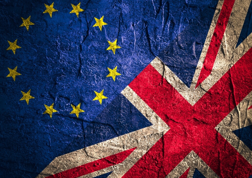 Politic relationship between Europe Union and Great Britain. Brexit concept