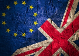 Politic relationship between Europe Union and Great Britain. Brexit concept