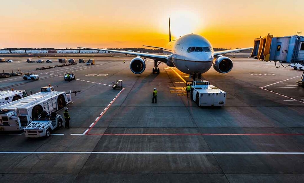 image of plane in airport
