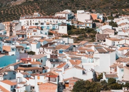 arial view of spanish property during coronavirus pandemic