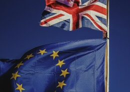 Brexit - EU and British Flag