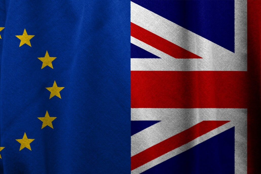 Brexit - EU and UK flag