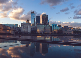 panoramic view of a UK city