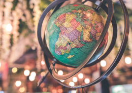 close view of globe