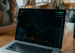 inflation graph on laptop screen