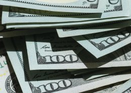 spread out US dollar bills