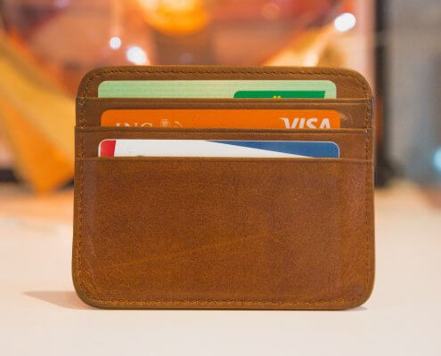 brown colour card holder