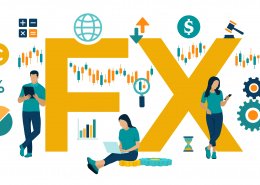 FX. Foreign Exchange Market. Global financial market. Stock Exchange. Forex Banking. Financial management and financial data analysis. Business team. Vector illustration with icons and characters.