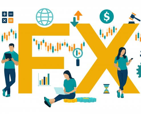 FX foreign exchange market vector logo