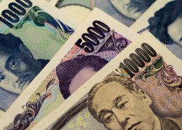 Close up of Japanese banknote