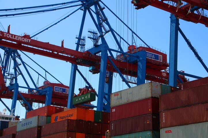 containers in shipyard