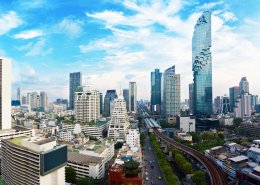 panorama view cityscape tower in Bangkok