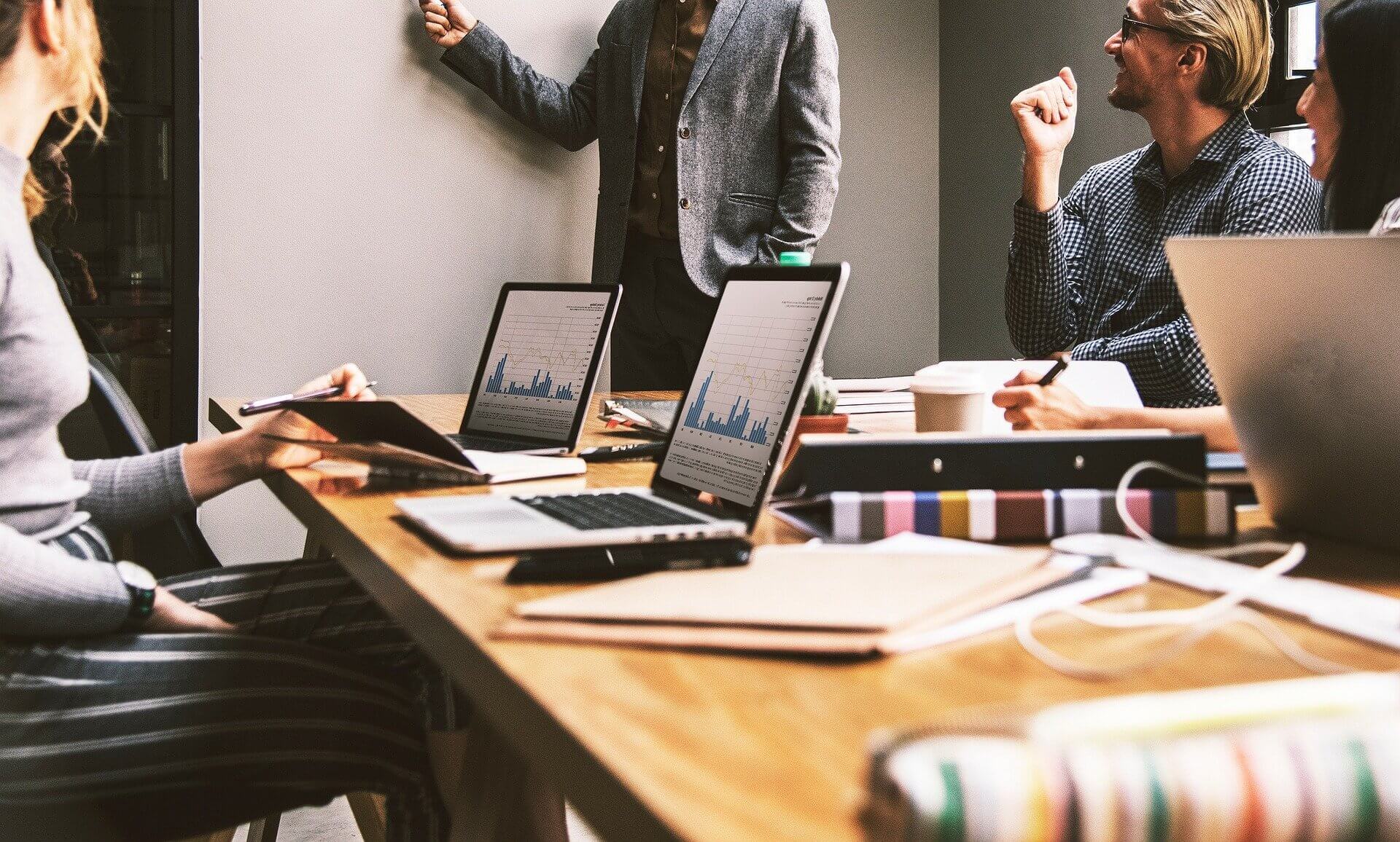 a group of professionals in a meeting