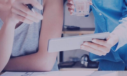 couple using tablet