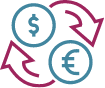 US Dollar to Euro conversion icon